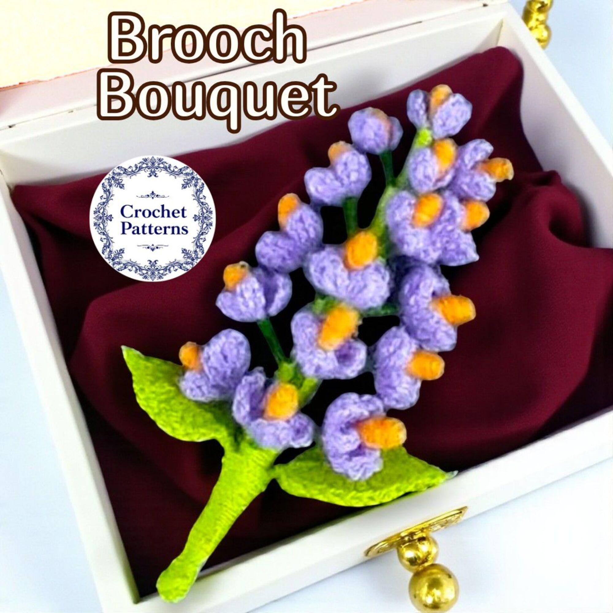 Lilac Flower Bouquet Brooch Pattern