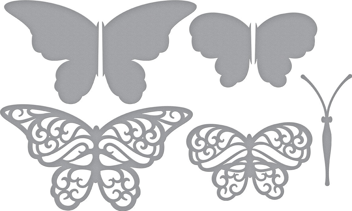 Spellbinders Shapeabilities Dies By Becca Feeken - Flutter Wing Shadowbox Butterflies