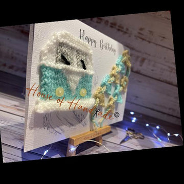 Knit & Print Campervan Inspired Knitting Pattern Make Your Own Card PDF Instant Download