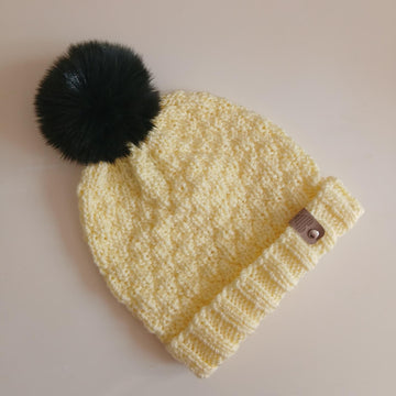 Lemon Seersucker Hat