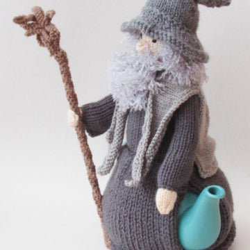 Old Grey Wizard Tea Cosy