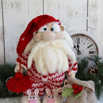 Santa Claus wearing the pajamas outfit