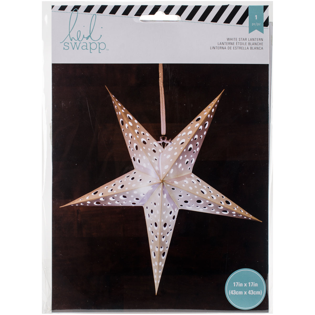 American Crafts Heidi Swapp 5-Point Star Paper Lantern 17" - White