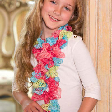 Sweet Ruffle Scarf in Red Heart Boutique Sashay Mini - LW3863 - Downloadable PDF