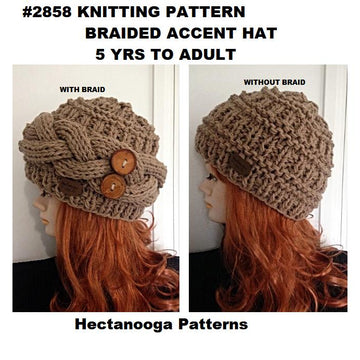 2858- BRAIDED ACCENT HAT