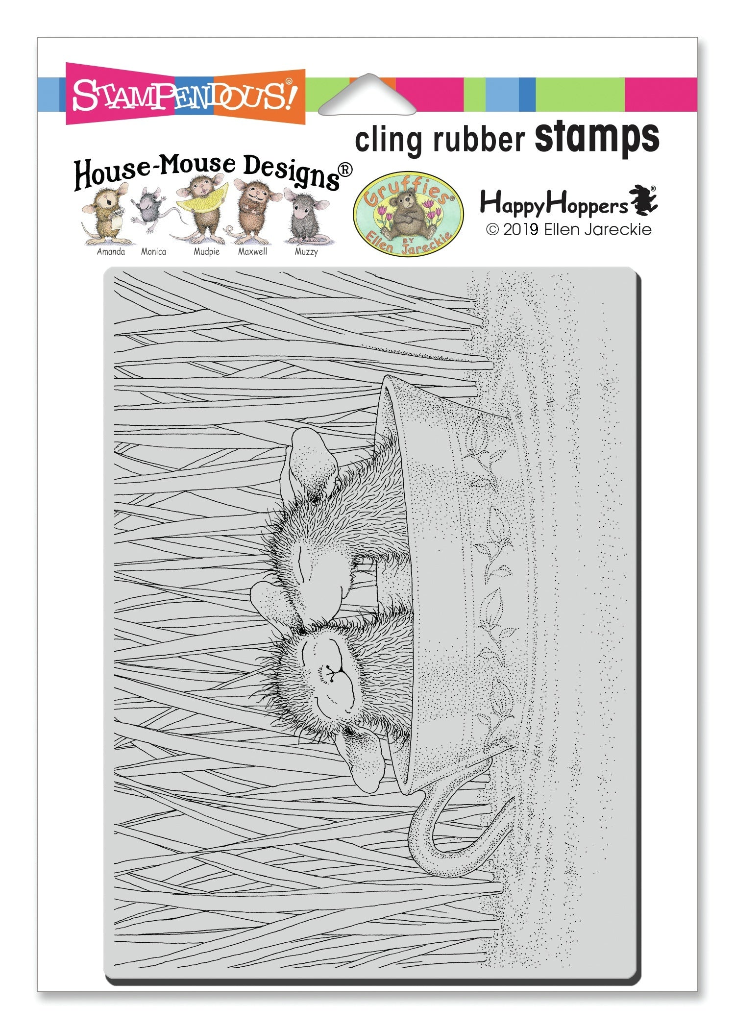 Stampendous House Mouse Cling Stamp - Teacup Kiss