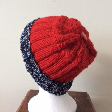 Snowflake knit hat