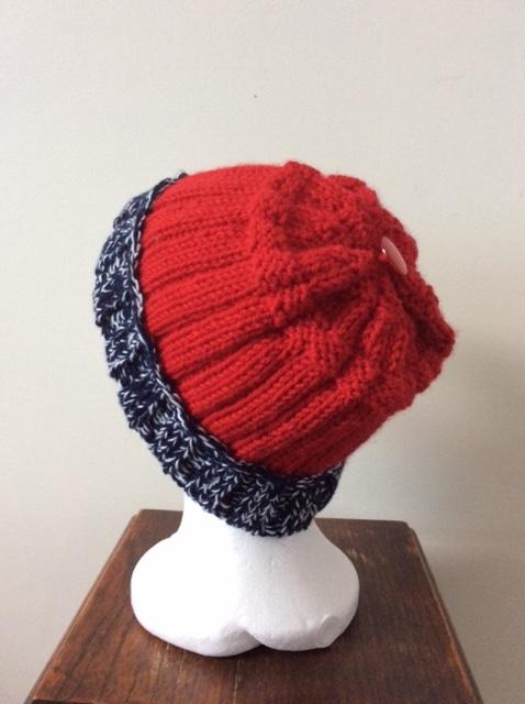 Snowflake knit hat