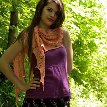Orange Sorbet Shawl