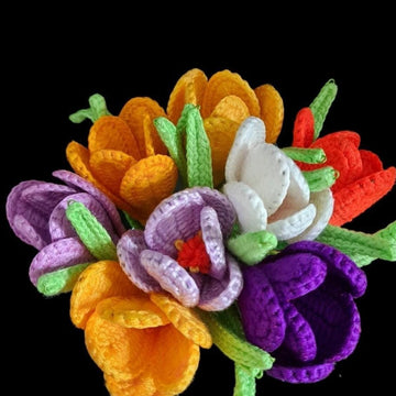 Crochet Crocus flowers