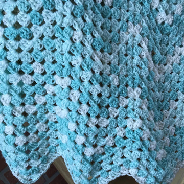 Ripple Granny Square Baby Blanket