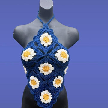 English Daisy Crochet Crop Top