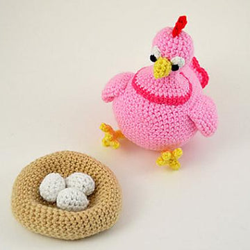 Hen Crochet Pattern, Chicken Crochet Pattern, Chicken Amigurumi, Chicks Amigurumi, Nest with Eggs Crochet Pattern