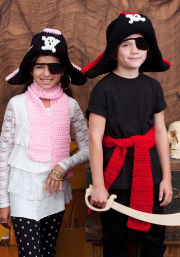 Child's Pirate Costume in Red Heart Super Saver Economy Solids - LW2843