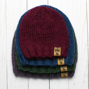 Knit Flat Beanie Hat