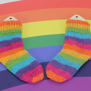 Baby Very Easy No Heel Rainbow Socks
