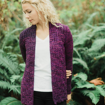 Vineyard Textured Cardigan in SweetGeorgia Superwash Worsted - Downloadable PDF