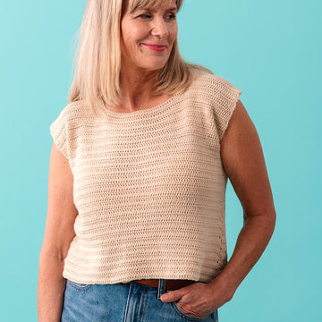 Rosecliff Top in Berroco Vintage Sock - Downloadable PDF