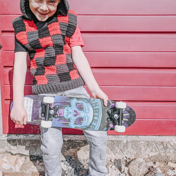 Check Mate Sleeveless Hoody