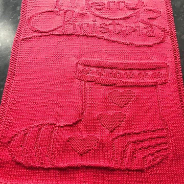 Nr. 363 12. Stocking Merry Christmas guest towel
