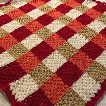 Chic Colorful Granny Square Throw