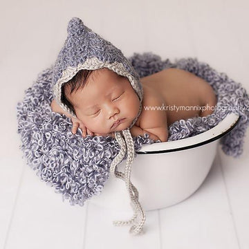 #19 Newborn scallop pixie hat