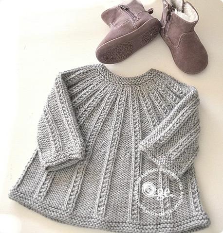 Seamless Top Down Cardigan and Onesie - P094