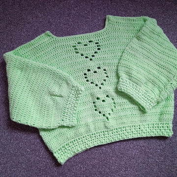Crochet Easy Heart Sweater Pattern