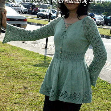 Lace Sleeves Sweater