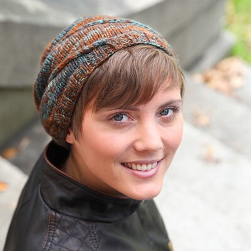 344 Swirl Hat - FreeFreeKnitting Pattern for Men and Women in Valley Yarns BFL Fingering Hand-Dyed