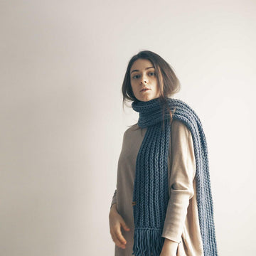 Brioche Scarf - Classic long scarf for women+ VIDEO