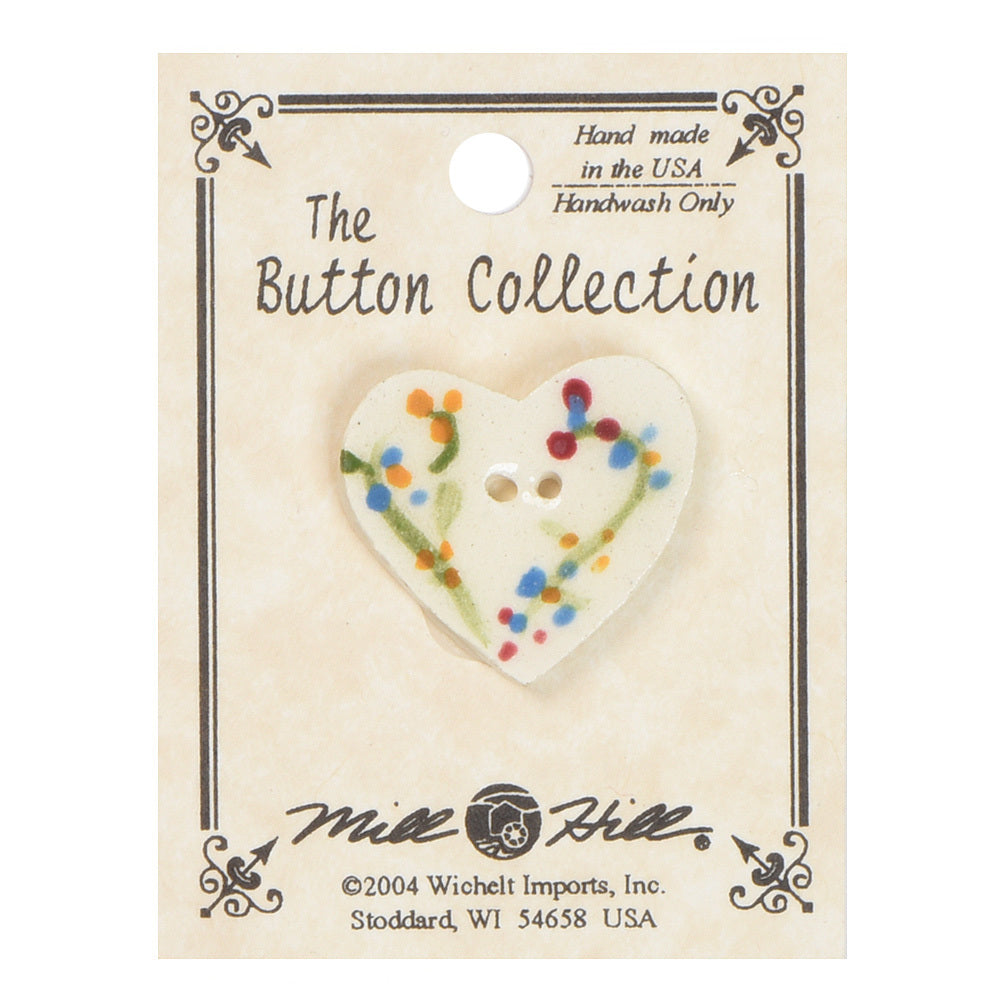 Mill Hill Button 86133 - Floral Heart