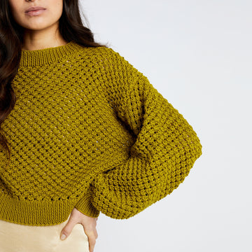 Saltwater Sweater in Wool and the Gang Shiny Happy Cotton - Leaflet