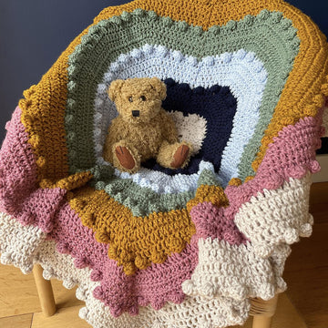 Atria Heart Bobble blanket