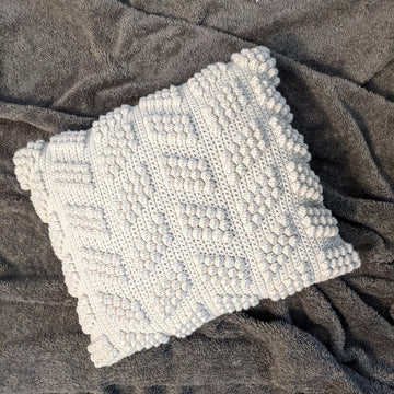 Bobble Waves Crochet Cushion Cover Pattern