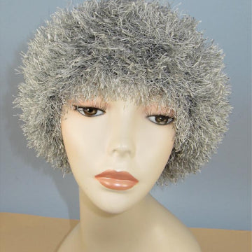 Faux Fun Fur Trim Beanie Hat