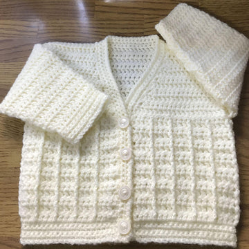 Rib Pattern Crochet Cardigan Pattern for Baby/Child.(1015)