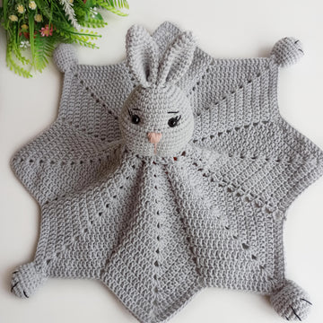 Bunny baby lovey, crochet blanket pattern