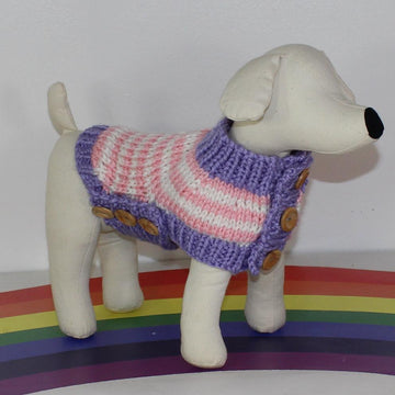 Dog Chunky Stripe Side Button Coat
