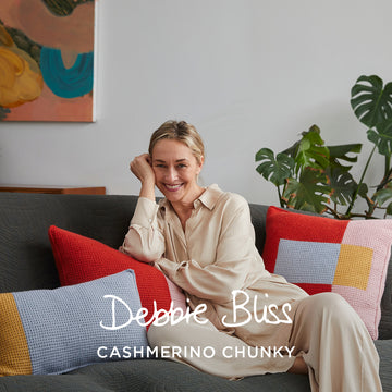 Colour Block Crochet Cushions - Crochet Pattern For Home in Debbie Bliss Cashmerino Chunky by Debbie Bliss