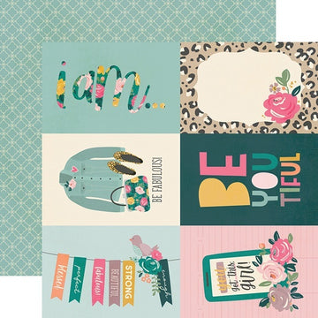 Simple Stories I Am Double-Sided Cardstock 12"X12" 25/Pkg - 4"X6" Elements