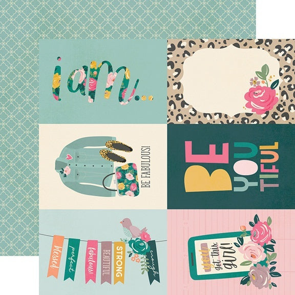 Simple Stories I Am Double-Sided Cardstock 12"X12" 25/Pkg - 4"X6" Elements