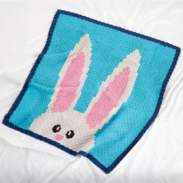 Bunny C2C Crochet Square Blanket Pattern