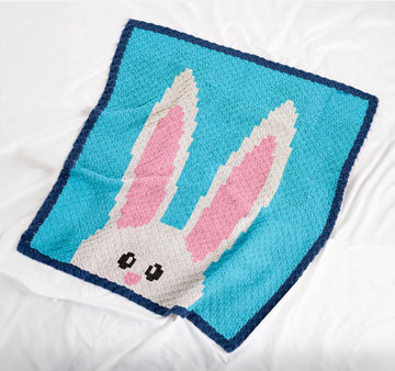 Bunny C2C Crochet Square Blanket Pattern