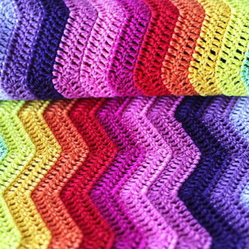 Rainbow Ripple Baby Blanket