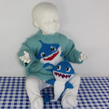 Baby and Toddler Shark Sweater and Toy