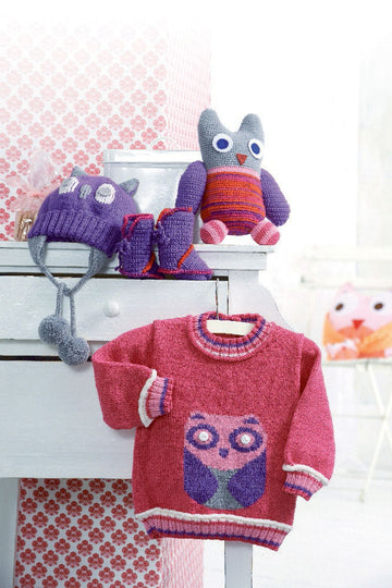 Owl Hat in Schachenmayr Baby Wool - S8646