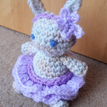 Amigurumi ballet bunny plushie crochet pattern