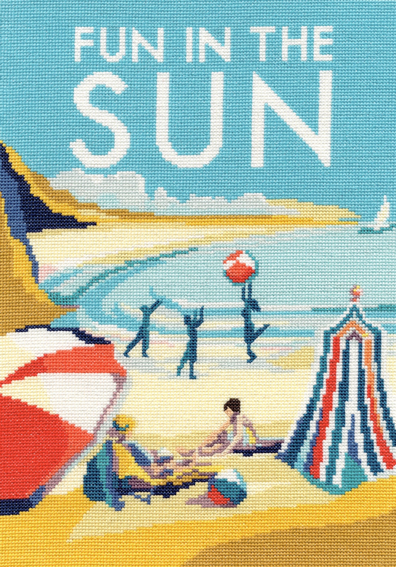 Bothy Threads Vintage Seaside Cross Stitch Kit - 23 x 33cm