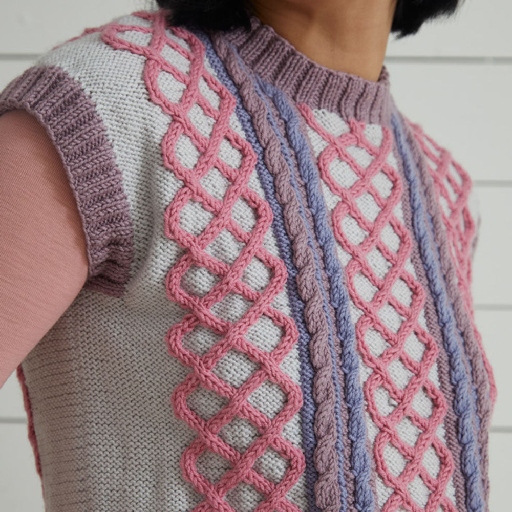 Elena Sweater & Tank Top - Knitting Pattern for Women in Debbie Bliss Railto DK